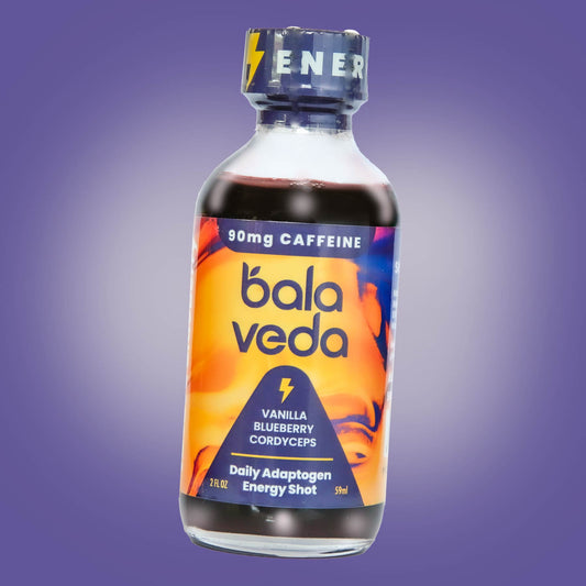 100% Organic Vanilla + Blueberry + Cordyceps Adaptogen Energy Shot